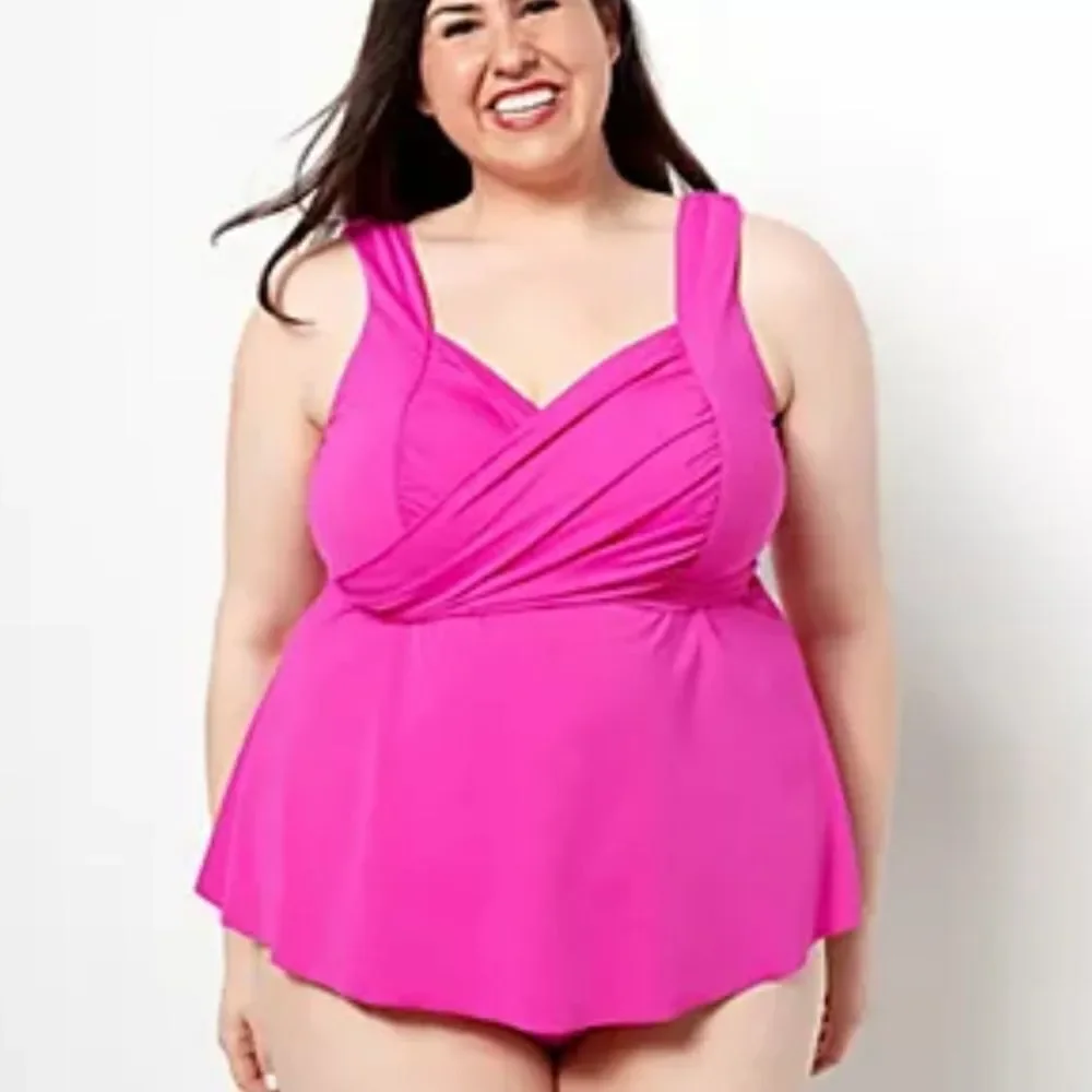 Kim Gravel Vibrant Pink Swimsuit Sz 14